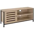 Tectake Tv Board Galway Industrial Style Holz und Stahl  110 x 41 50 x 50 50 cm Industrial Holz Hell  Eiche Sonoma