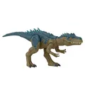 Mattel Jurassic World Kampfaction Allosaurus - Stampfattacke und Lebensechte Bewegungen und wilder Angriff, mit aufgerichtetem Hals, furchteinflößender Beißbewegung und Brüllen, HRX50