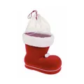 Idena Nikolausstiefel 15 cm Samt Rot Weihnachtsstiefel Mittel Weihnachten Xmas