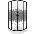 KERRA PIXEL BL Duschwand + Duschwanne 90 x 90 cm - Schwarz/Weiß