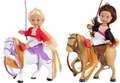 Toi-Toys - LILLY Teenager-Puppen 12cm mit 2 Pferden, Halfter & Sattel Spielfigur