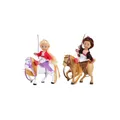 Toi Toys LILLY Teenager Puppen 12cm mit 2 Pferden Halfter Sattel Spielfigur