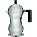 Alessi - Pulcina Espressokocher, 7 cl, silber / schwarz