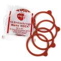 8 + HEG Einkochringe 10 Stck. 54 x 67 mm, Rot, Gummi, 10er Set