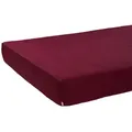 beties Heimtextil Spannbetttuch, Dunkelrot, Naturmaterialien, Uni, Rechteckig, 90x200 cm, Oeko-Tex® Standard 100, Hergestellt in Europa, Schlaftextilien, Bettwäsche, Bettlaken