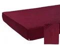 beties reines Leinen Spannbettlaken ca. 90x200 cm 100% Leinen Stone-Washed Spannbetttuch Steghöhe 25 cm (Merlot-rot)