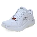 Skechers Damen Arch Fit 2.0 Big League Sneaker, Weißer Netzbesatz, 36 EU