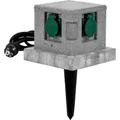 Grafner Wifi Gartensteckdose Aussensteckdose Steinoptik Quadratisch Tuya Smart Life (21210134)