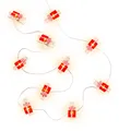 Goobay 10er LED-Fotoclips-Lichterkette "Geschenk" - mit Timer-Funktion, warmweiß