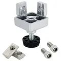 SCHMIDT systemprofile 4x Fußverbinder Nut 8 40x40mm Standfuß M8 Fuß höhenverstellbar Stellfuß Nivellierfuß Aluprofil-Zubehör