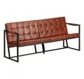 vidaXL Sofa 3-Sitzer-Sofa Braun Echtes Ziegenleder