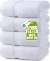Utopia Towels - 4er-Pack Badetücher Set Premium 100% ringgesponnene Baumwolle 69 x 137 cm Handtücher, sehr saugfähig, weiches Gefühl Duschtücher (Weiß)