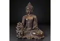 Asien LifeStyle Buddhafigur Medizin Buddha Figur Bronze Nepal Skulptur 36 cm groß