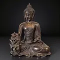 Medizin Buddha Figur Bronze Skulptur Bhaisajyaguru Heilung Statue 36 cm groß alt