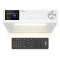 Regent Cucina 200 Küchenradio Unterbau Dab Radio mit Bluetooth FM/DAB+ Radio mit Led Leiste Küche, Farbdisplay, Küchen Timer mit 2 Alarmen, Perfektes Unterbauradio für die Küche, Farbe: Weiß