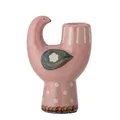 Bloomingville Trudy Kerzenhalter, Rose, Steingut, L9xH12,5xB6 cm
