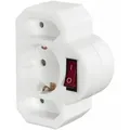 Hama Hama Steckdosenadapter 3-fach weiß - Adapter Stromadapter EU-Stecker, Kompakte und platzsparende Bauweise weiß