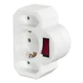 Hama Steckdosenadapter, mit Schalter (Steckdosenadapter 3fach, Steckdosenadapter mit Schalter, Mehrfachstecker, Multistecker, Mehrfachsteckdose, Multisteckdose) weiß