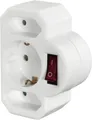 Hama Schalter & Steckdosen 223217 STECKDOSENADAPT/2EU/1SCHUKO/M.SCH B Ware