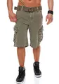 Jet Lag Herren Cargo Shorts Take Off 3 (16) mit Gürtel Cement W33