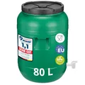 Garronda Weithalsfass 80 Liter Futtertonne mit Deckel ohne Dichtung– BPA-freier HDPE Futterbehälter für Wasser, Lagerung, Tierfutter, Sauerkraut und Gurken GD-0142