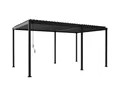 Mirador Pavillon Pergola 80 Solid 3x5 m Stahl Anthrazit verstellbares Lamellendach Gart, Pergola 80 Solid 3x5 m Stahl Anthrazit verstellbares Lamellendach Gart