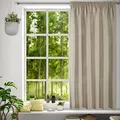 Eurofirany Vorhang Gardine Glatt Schlicht Einfarbig - Kräuselband Modern Schlafzimmer Wohnzimmer Lounge Kinderzimmer 1 Stück Einzeln, 140 x 175cm, Cappuccino