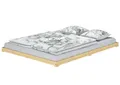 ERST-HOLZ Massivholzbett Futonbett Massivholz Extra Niedrig Massivholz Kiefer 160 x 200 cm, Kiefer farblos lackiert