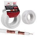 Maclean MCTV-470 Antennenkabel Koaxialkabel RG6 Reines Kupfer 100% Cu Koax Antennen Kabel SAT Satellitenkabel TV (25m)