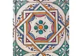 Casa Moro Wandfliese Orientalische Keramik Fliese handbemalte Fliese Samia HBF8101, Mehrfarbig, Kunsthandwerk aus Marokko