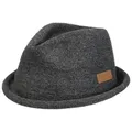 CHILLOUTS Tocoa Hat - Pork Pie Hut Herren/Damen, 100% Polyester, Unisex Sommer Trendhut, Crushable, Adjustable, dunkelgrau, S-M