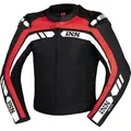 IXS RS-500 1.0, Leder-/Textiljacke - Schwarz/Rot/Weiß - 54