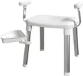 Bischof Dusch- und Badhocker Tray Comfort, belastbar bis 150 kg, Mit schwenkbarer Ablage 28x21cm und 360° drehbarer Sitzfläche