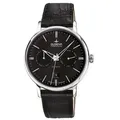 Dugena Herrenuhr 7000332 Festa Kalender, Automatik, Schwarz, Edelstahl, Leder