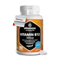 Vitamaze Vitamin B12 hochdosiert und vegan, Methylcobalamin, 500 mcg 180 Tabletten für 6 Monate Dauerversorgung, Natürliche Nahrungsergänzung ohne Zusatzstoffe, Made in Germany
