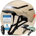 Fahrradhelm Damen Herren Erwachsene mit Licht inkl. Helmschloss, NTA Zertifiz...