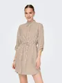 ONLY Hemdblusenkleid ONLSARAH LS SHIRT DRESS WVN, Bright White Stripes:TOASTED COCONUT