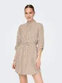 Hemdblusenkleid "ONLSARAH LS SHIRT DRESS WVN", Gr. M (38) - N-Gr, Bright White Stripes:TOASTED COCONUT N-Gr