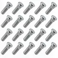 20x Rändelbolzen M12x1,25 gerändelt 14,3mm Gewindelänge 28 mm verzinkt Alu Stahl