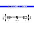 1x Schlauch ATE 03.3538-0005.1 passend für ALFA ROMEO MAGIRUS-DEUTZ