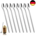 YFWOOD Latte Macchiato Löffel Set,8-teilig, Longdrinklöffel 20.5cm Eislöffel La