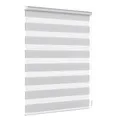 Jalousiescout Doppelrollo Klemmfix ohne Bohren & mit Bohren, 95x150cm Hellgrau Rollo Fensterrollo lichtdurchlässig, Sonnenschutzrollo Zebrarollo für Fenster & Türen