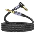 MOSWAG Gitarrenkabel 1m 6,35mm TS Rechtwinklig Gerade E Gitarre Bassgitarre