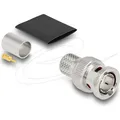 Delock BNC Stecker zum Crimpen RG-11mit passendem Schrumpfschlauch (Antennenkabel) (91773)