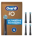 Oral-B iO Black Ultimative Reinigung Aufsteckbürsten für elektrische Zahnbürste, Briefkastenfähige Verpackung, 4 Stück