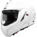Airoh Motorradhelm Mathisse II Klapphelm, vorbereitet für Kommunikationssystem,integriertes Sonnenvisier weiß M (57/58)