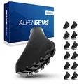 Alpen Bears Wanderstöcke Aufsätze [14 Stück] Profi Wanderstock Aufsatz Set für alle gängigen Wanderstöcke & Nordic-Walking Stöcke - Gummipuffer Pads für Trekkingstöcke - Asphalt - Kies & Gebirge