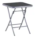 MANDALIKA Garden Gartentisch Garda silber 60x60 cm Klapptisch Balkontisch zusammenklappbar (Tisch, 1-St., 1 Tisch), klappbar wetterfest pflegeleicht