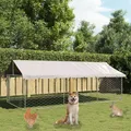 vidaXL Outdoor-Hundezwinger mit Dach 400x200x150 cm NEU