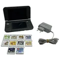 Nintendo New Nintendo 3DS XL Metallic Black + Ladekabel & 10 Spiele - akzeptabel